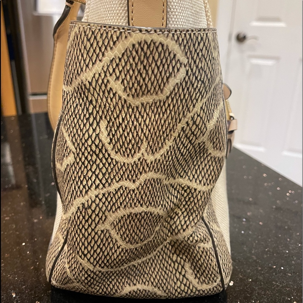 Tory Burch Python Snakeskin Leather Color Block W… - image 8